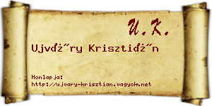 Ujváry Krisztián névjegykártya