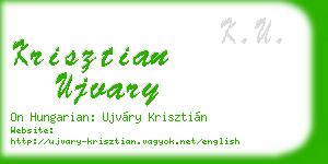 krisztian ujvary business card