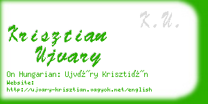 krisztian ujvary business card